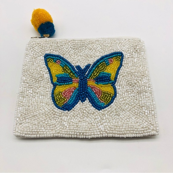 Handbags - Small Beaded Butterfly Coin Bag